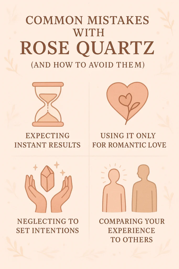 How to Cleanse Rose Quartz Crystal Common Mistakes with Rose Quartz Infographic
