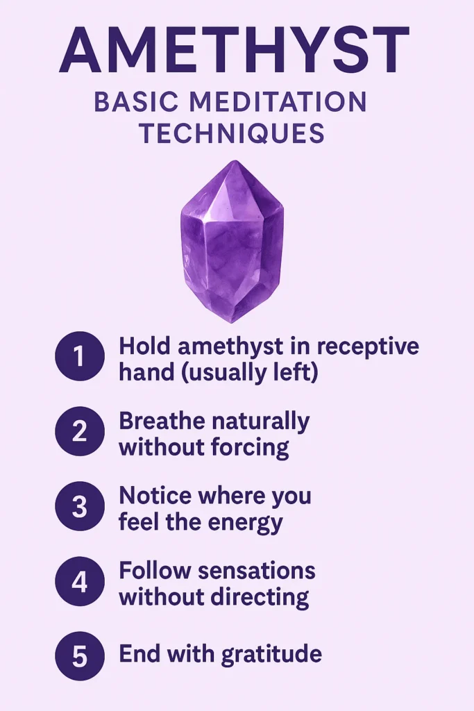 Simple basic Amethyst meditation technique that only takes 5 minutes